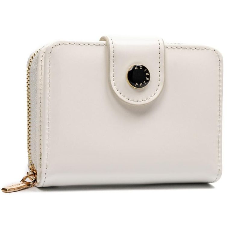 Portfel, biały, skóra ekologiczna, Peterson