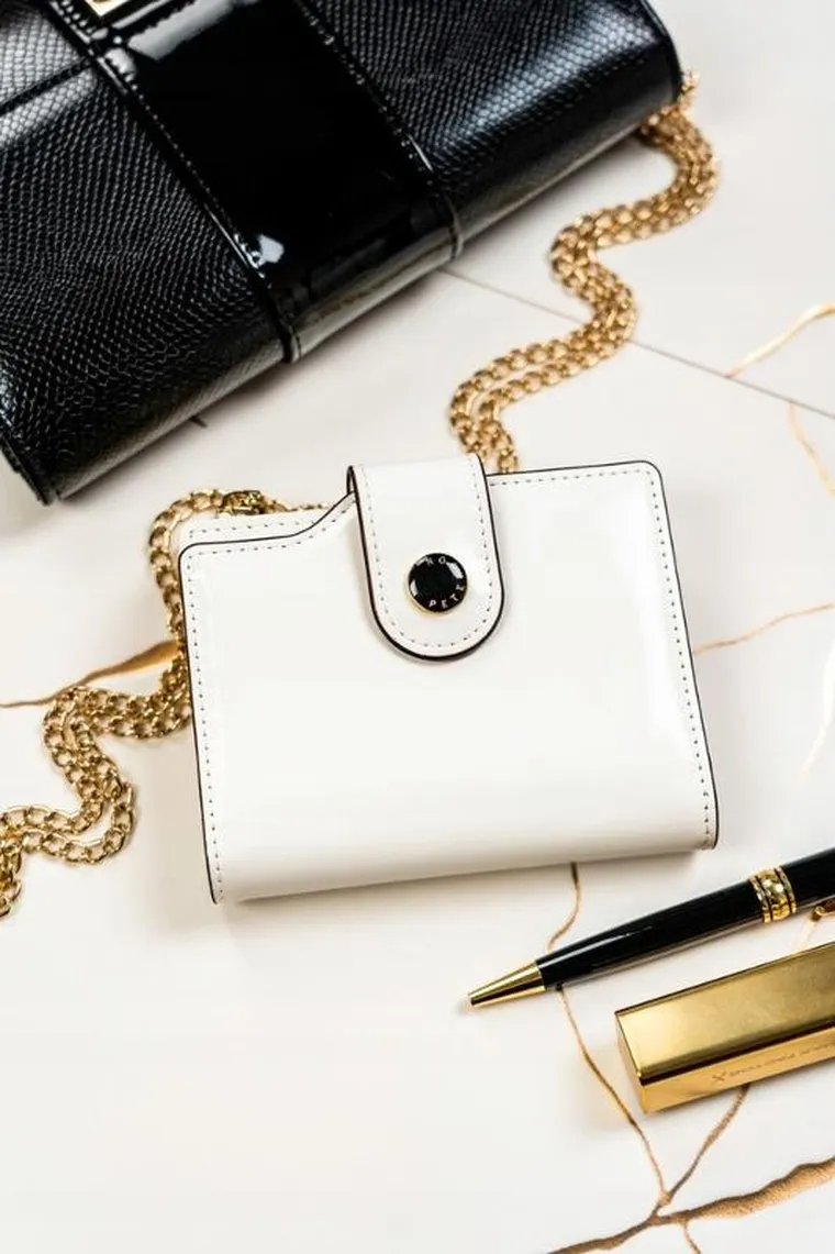 Portfel, biały, skóra ekologiczna, Peterson