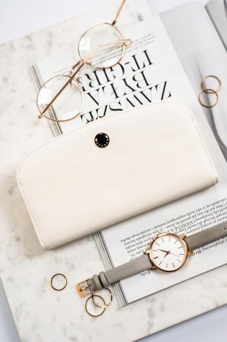 Portfel, biały, skóra ekologiczna, Peterson