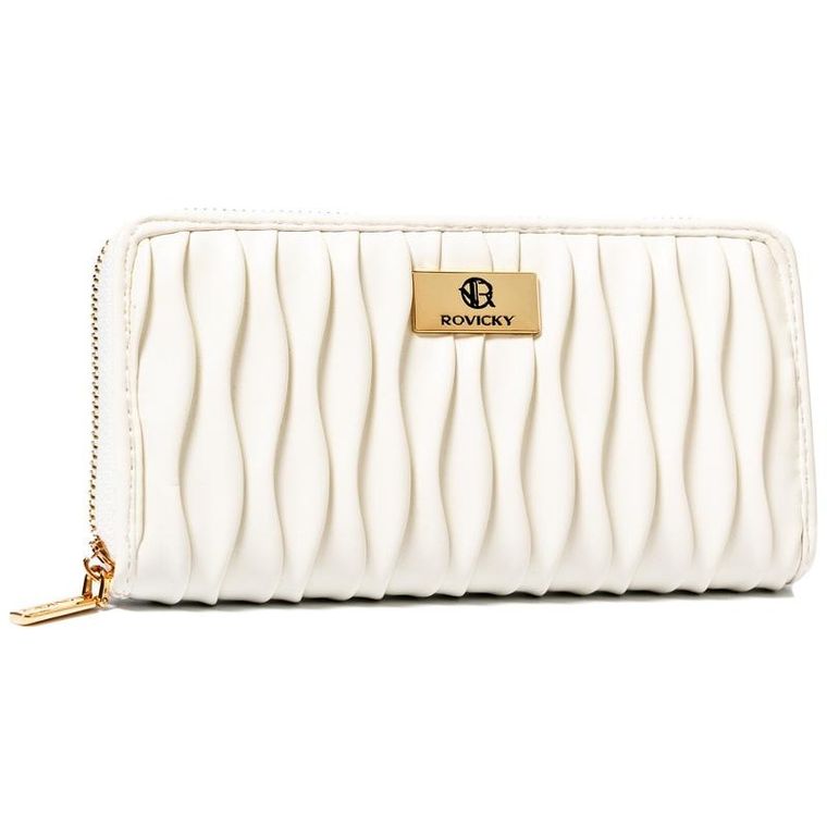 Portfel, biały, skóra ekologiczna, Rovicky