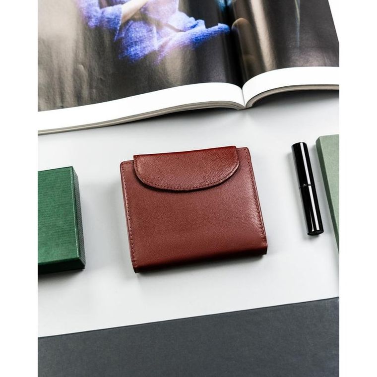 Portfel, bordowy, skórzany, 4U Cavaldi