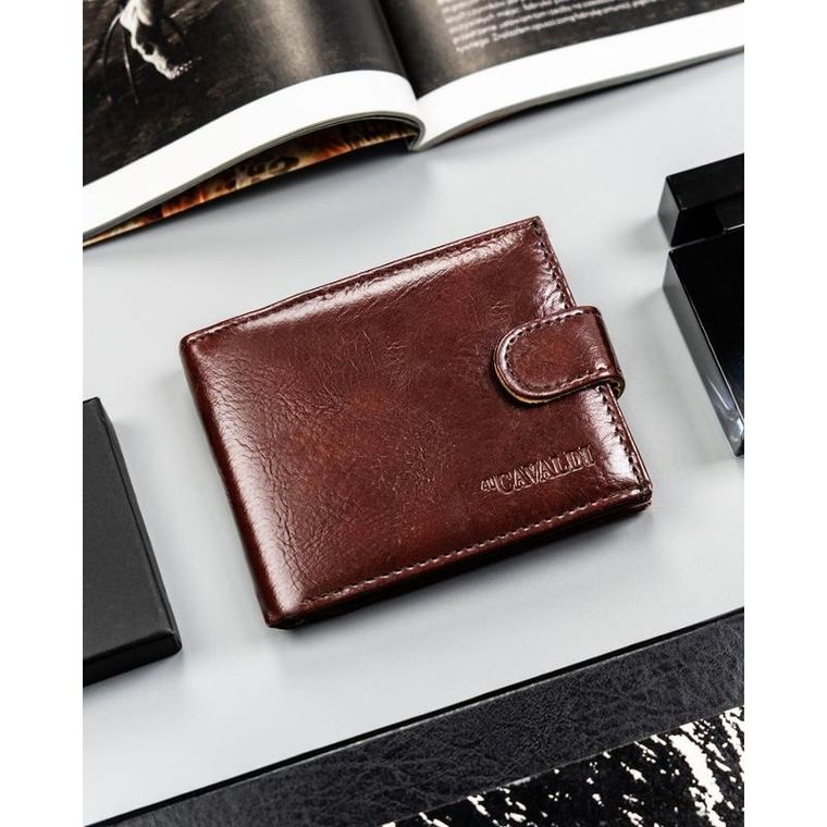 Portfel, brązowy, skóra ekologiczna, 4U Cavaldi