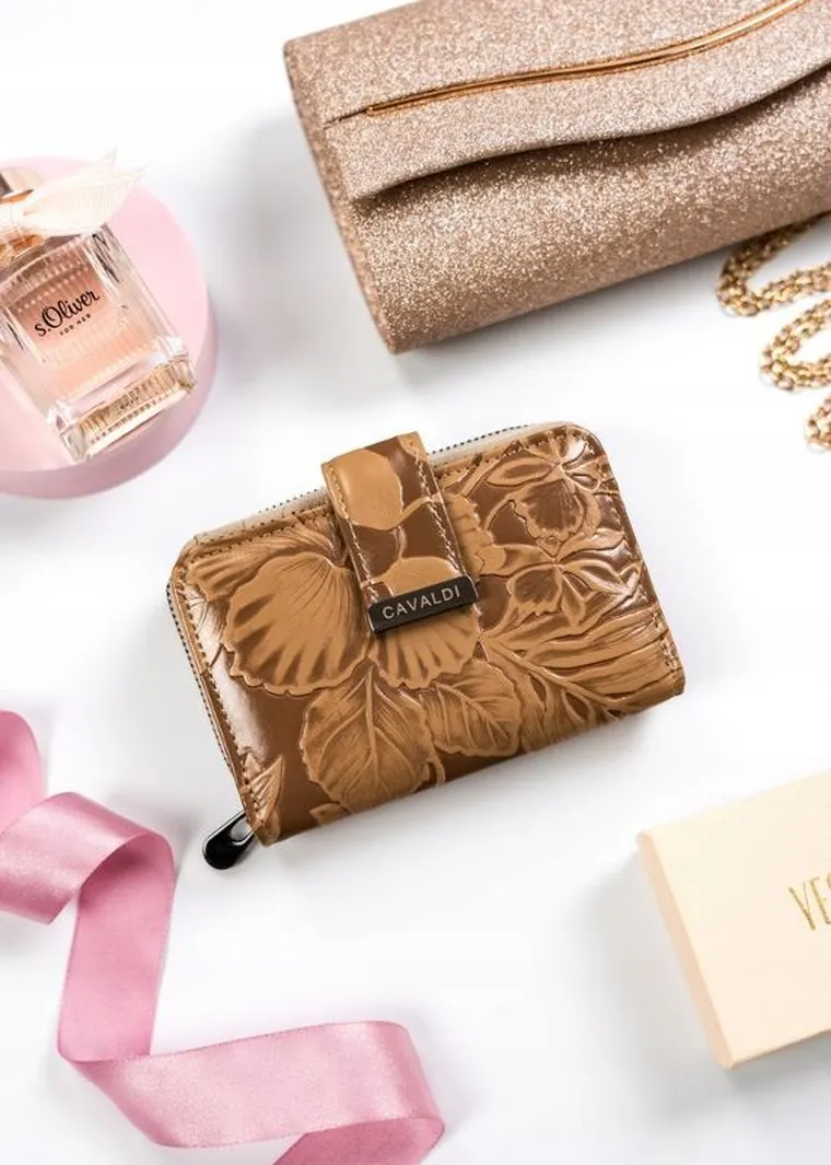 Portfel, brązowy, skóra ekologiczna, Cavaldi