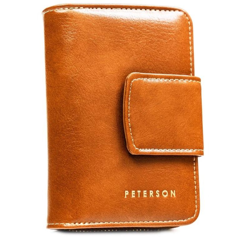 Portfel, brązowy, skóra ekologiczna, Peterson