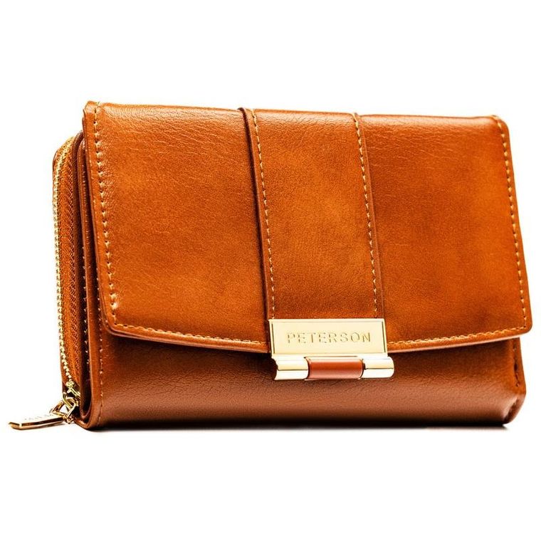 Portfel, brązowy, skóra ekologiczna, Peterson