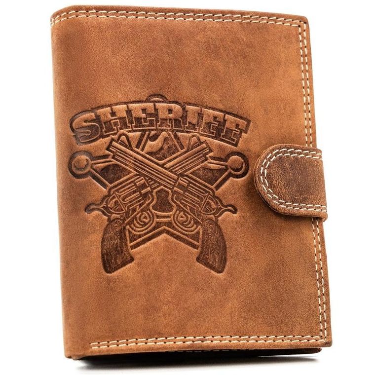 Portfel, brązowy, skórzany, Always Wild