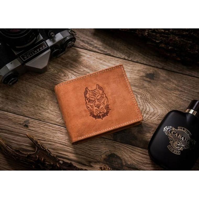 Portfel, brązowy, skórzany, Always Wild