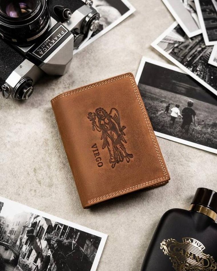 Portfel, brązowy, skórzany, RFID, Always Wild