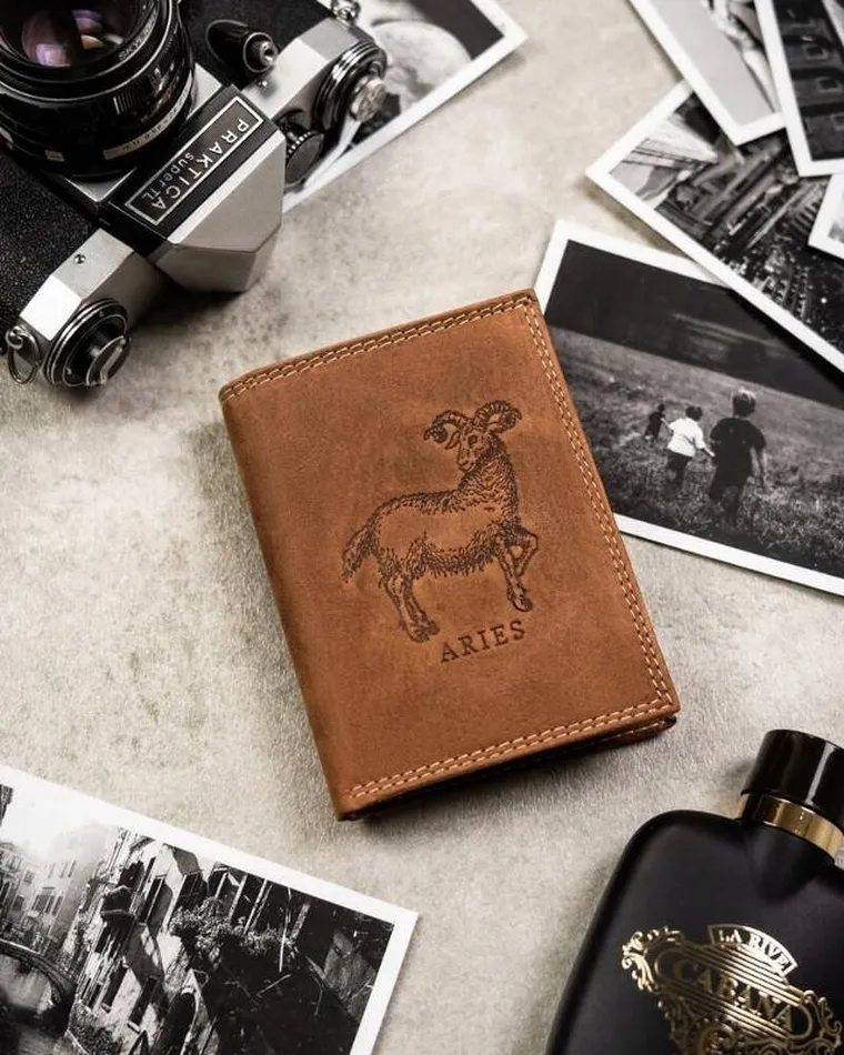 Portfel, brązowy, skórzany, RFID, Always Wild