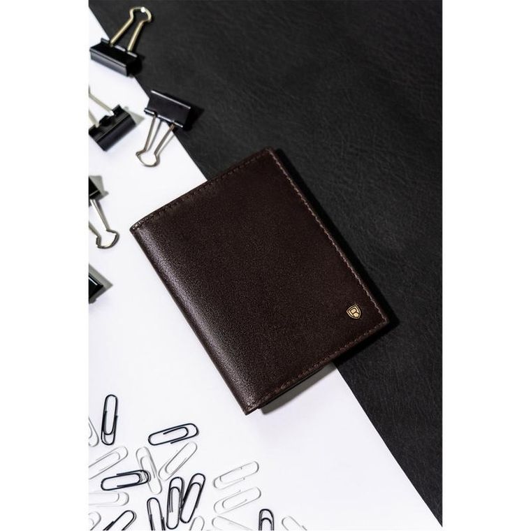 Portfel, brązowy, skórzany, RFID, Rovicky