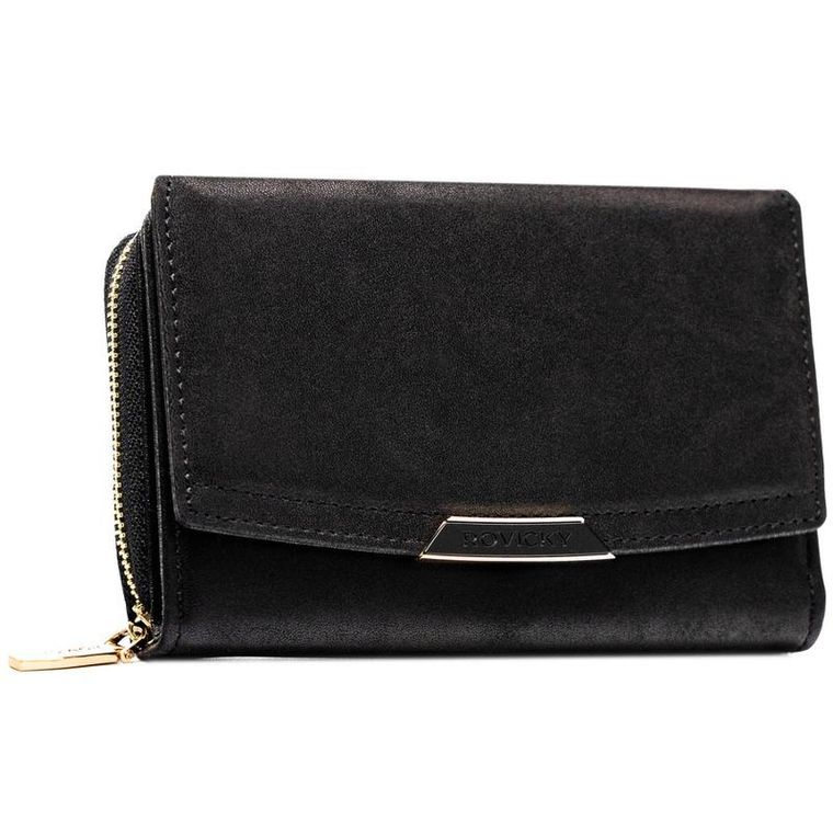 Portfel, czarny, skóra ekologiczna, Rovicky