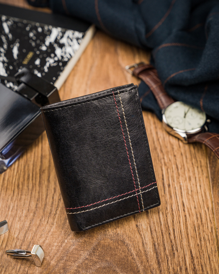 Portfel, czarny, skórzany, Always Wild