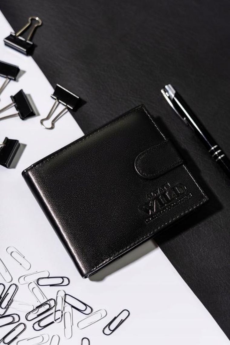 Portfel, czarny, skórzany, Always Wild