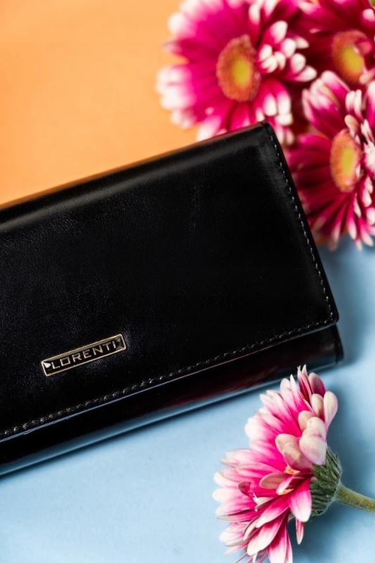 Portfel, czarny, skórzany, Lorenti