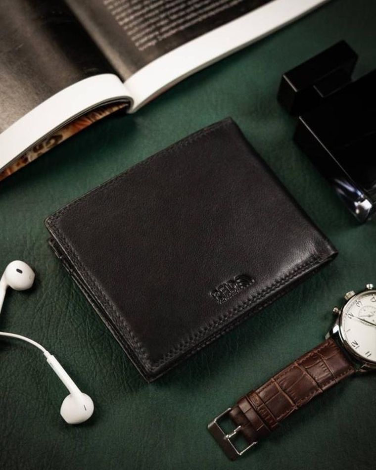 Portfel, czarny, skórzany, Peterson