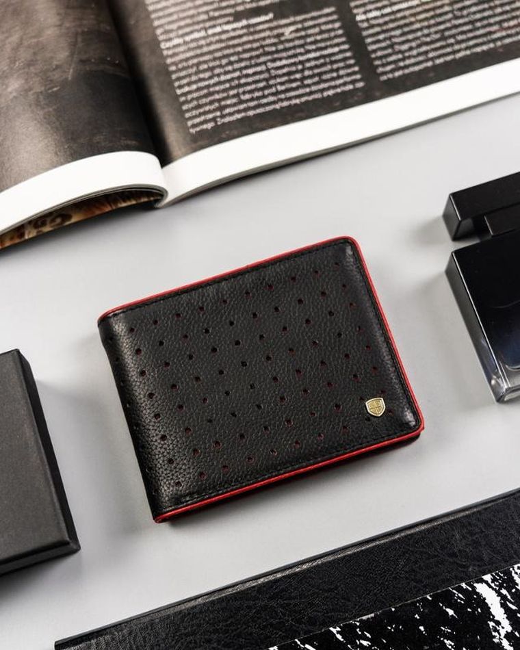 Portfel, czarny, skórzany, Peterson