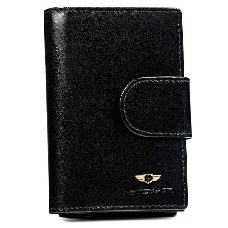 Portfel, czarny, skórzany, Peterson