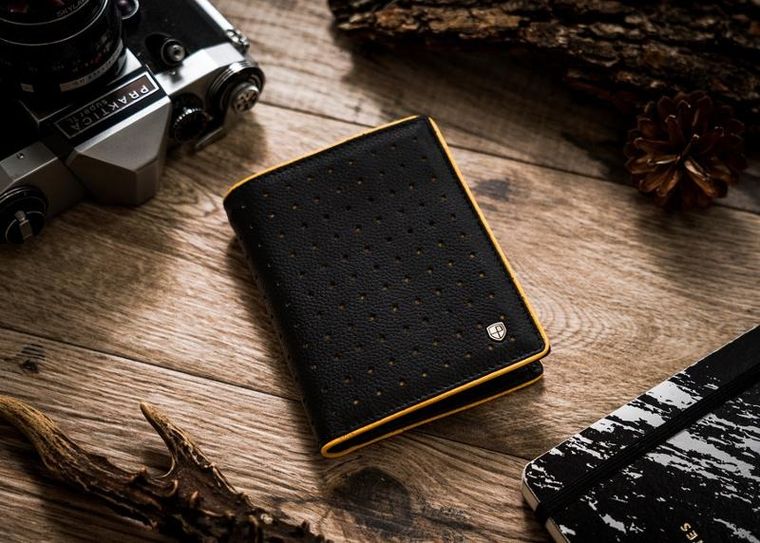 Portfel, czarny, skórzany, Peterson