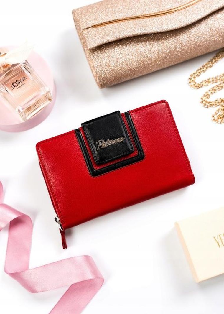 Portfel, czarny, skórzany, Peterson