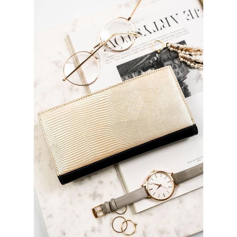 Portfel, czarny, skórzany, Peterson