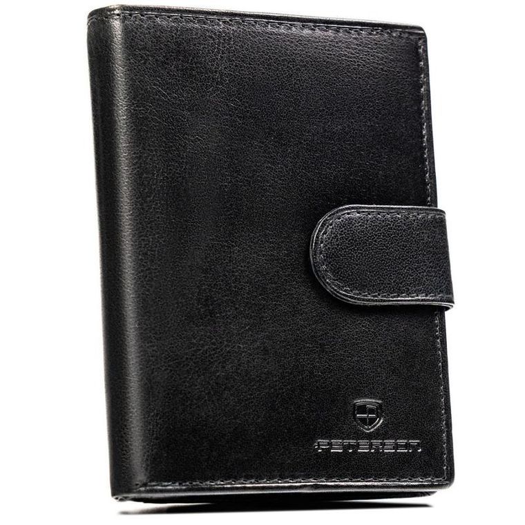 Portfel, czarny, skórzany, Peterson