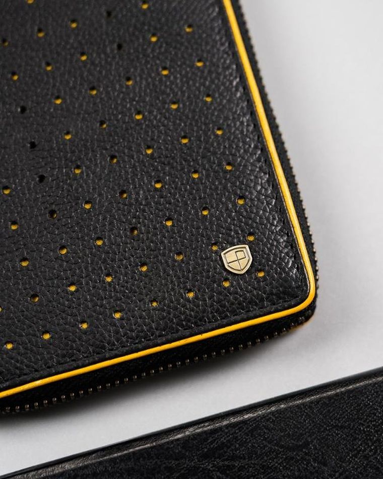 Portfel, czarny, skórzany, RFID, Peterson