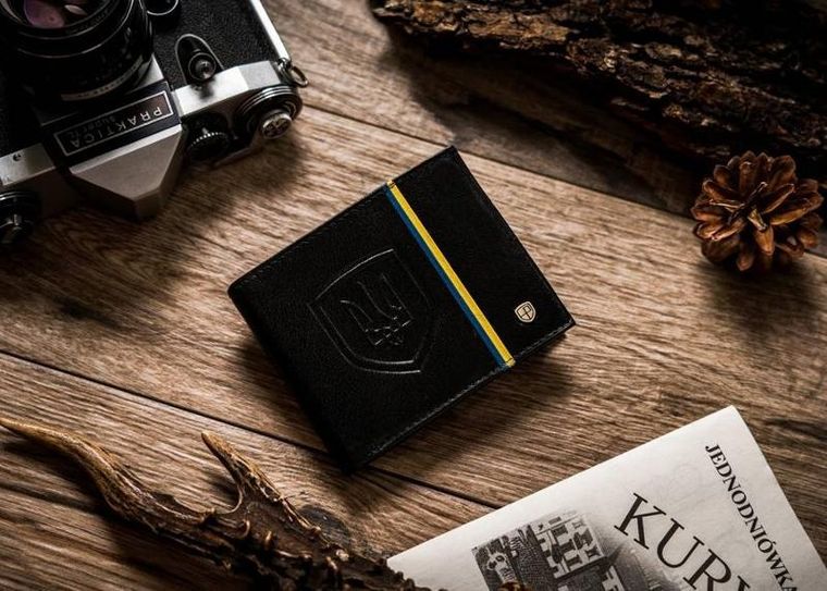 Portfel, czarny, skórzany, RFID, Peterson