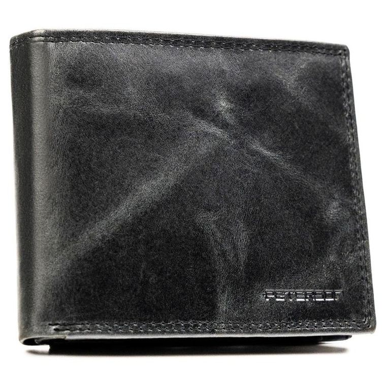 Portfel, czarny, skórzany, RFID, Peterson
