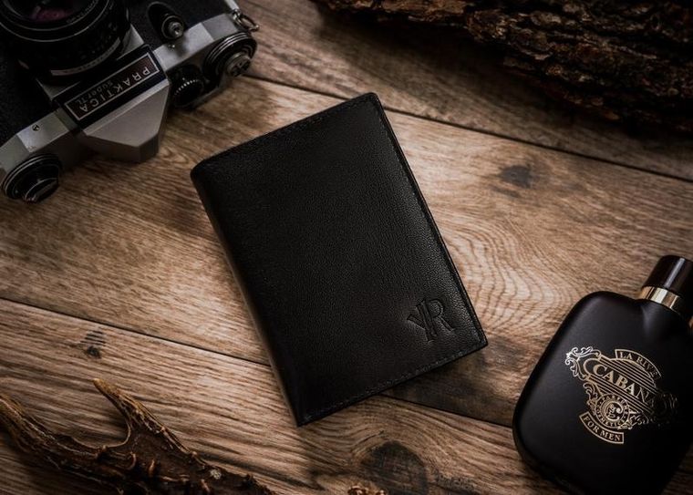 Portfel, czarny, skórzany, RFID, Rovicky