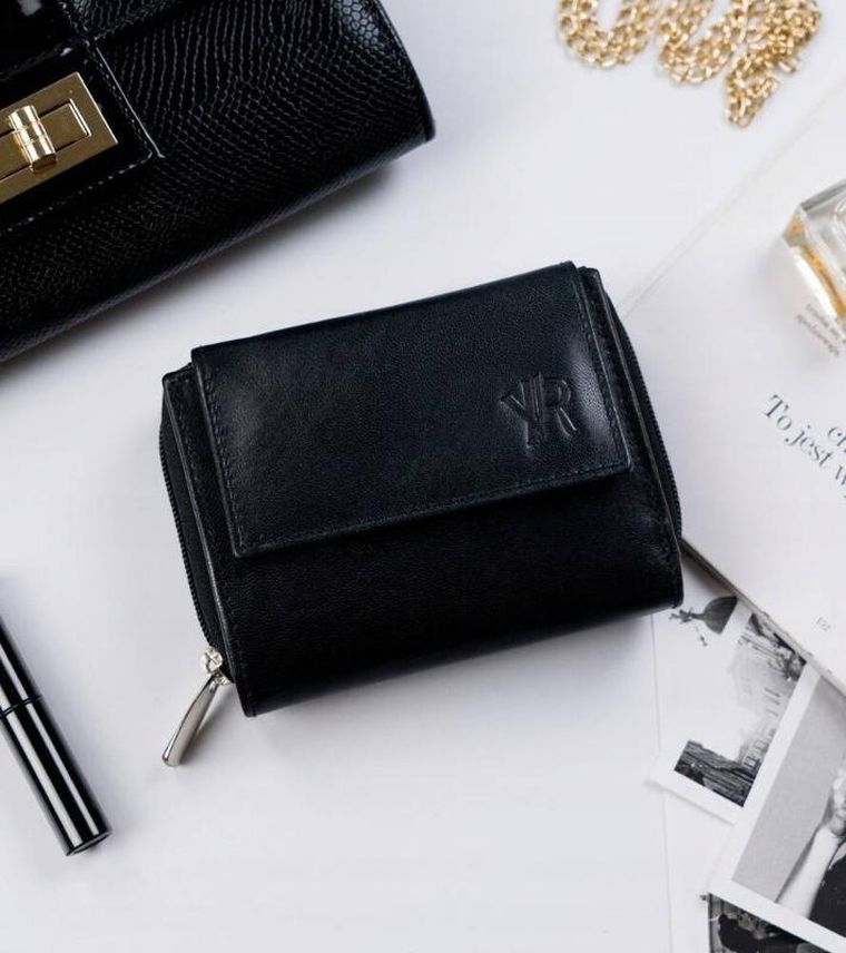 Portfel, czarny, skórzany, RFID, Rovicky