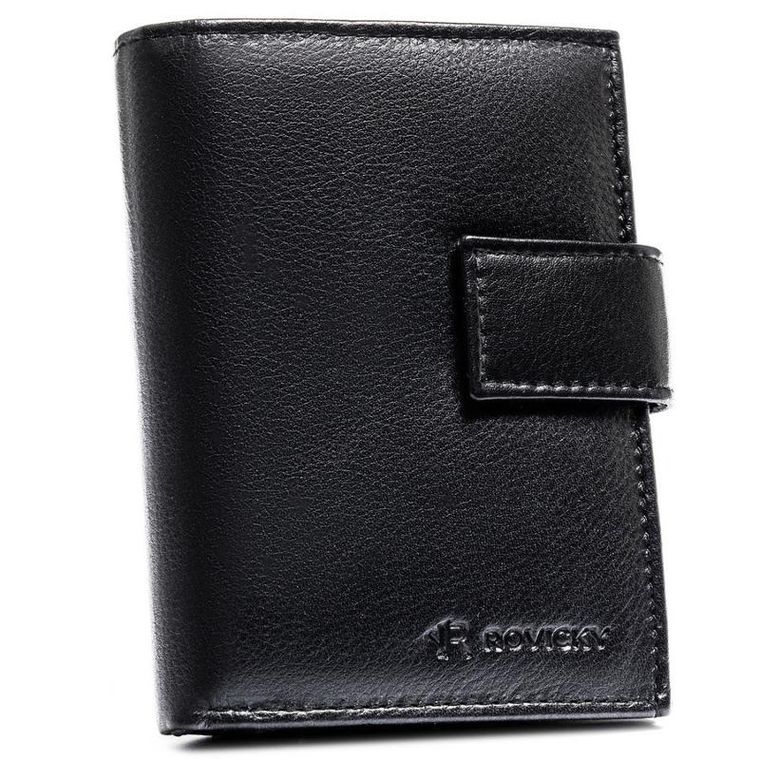Portfel, czarny, skórzany, RFID, Rovicky
