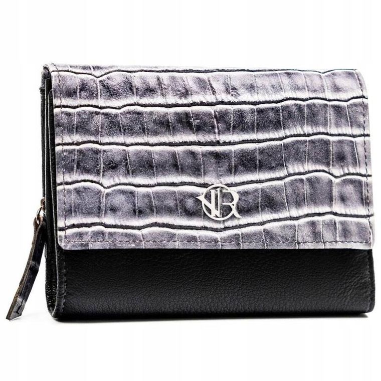 Portfel, czarny, skórzany, Rovicky