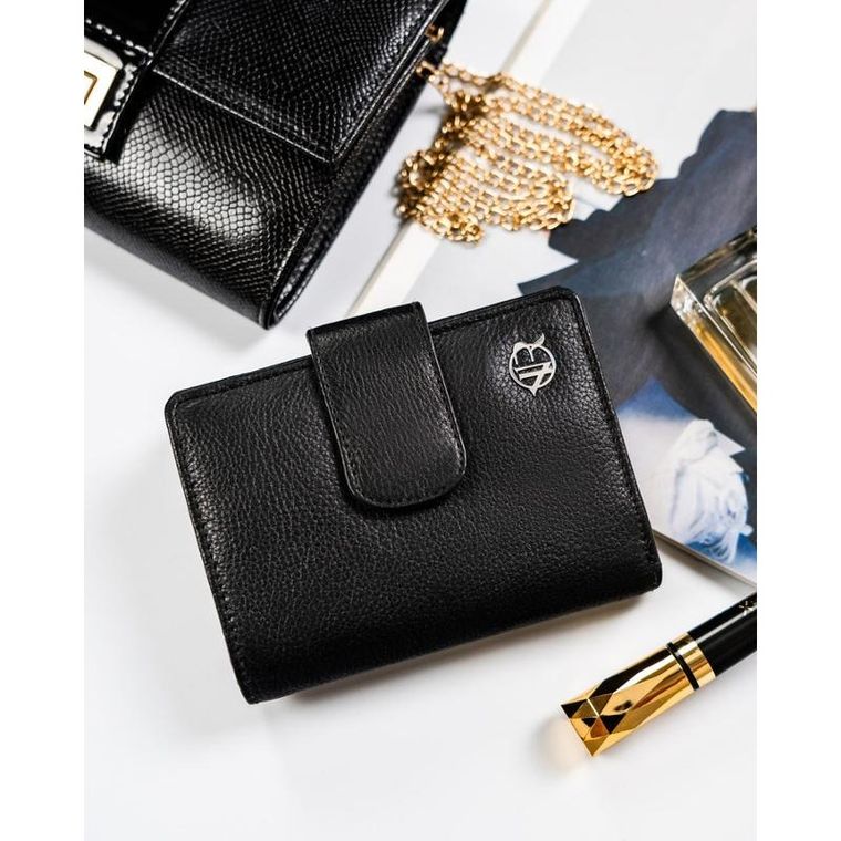 Portfel, czarny, skórzany, Rovicky