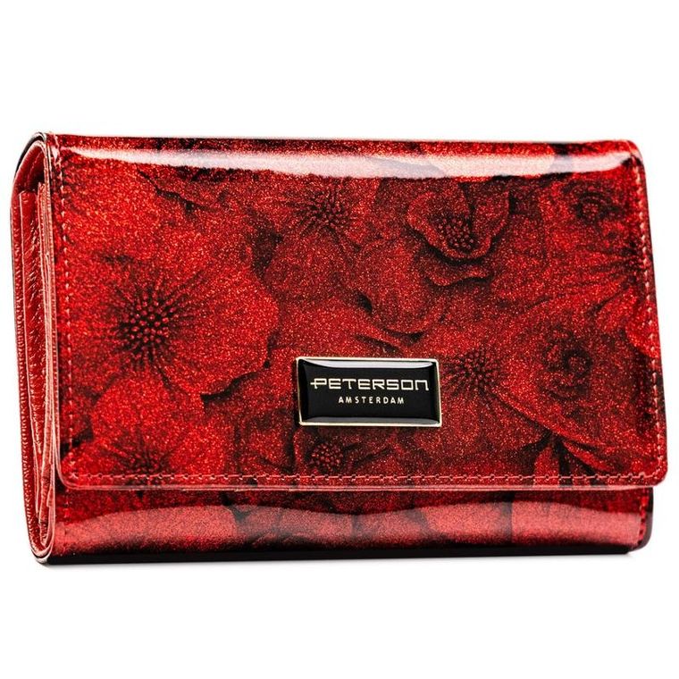 Portfel, czerwony, Peterson