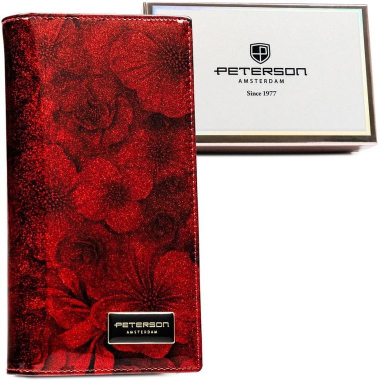 Portfel, czerwony, RFID, Peterson