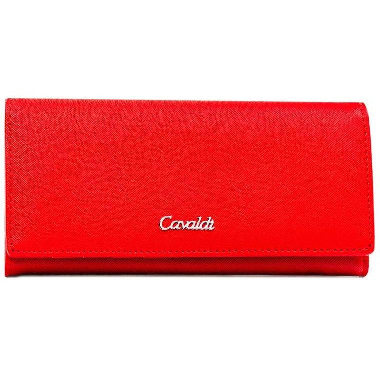 Portfel, czerwony, skóra ekologiczna, Cavaldi