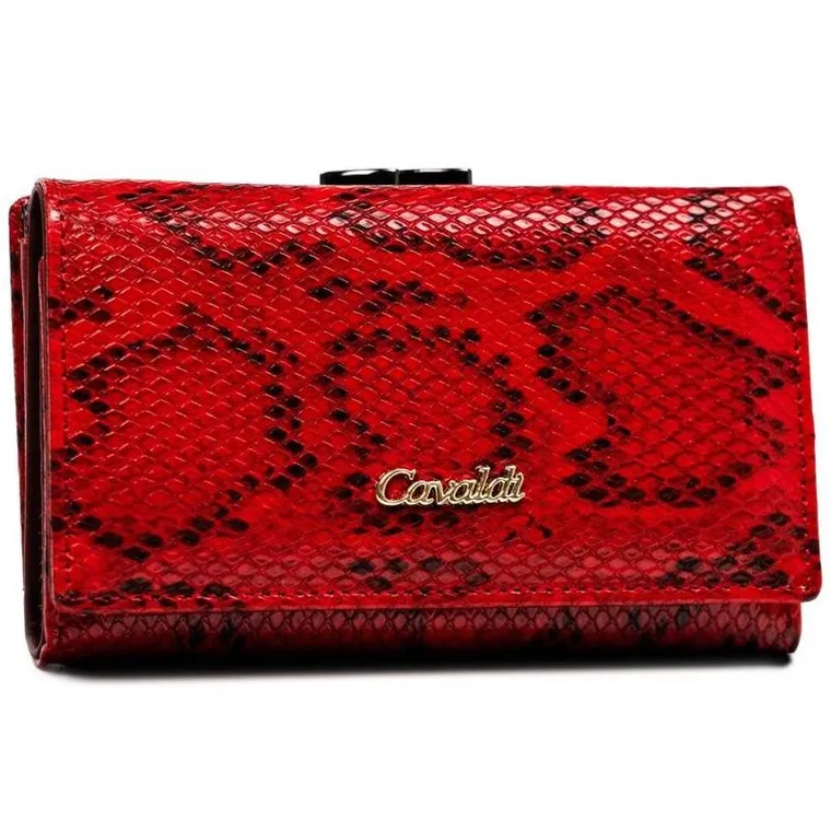 Portfel, czerwony, skóra naturalna i ekologiczna, 4U Cavaldi