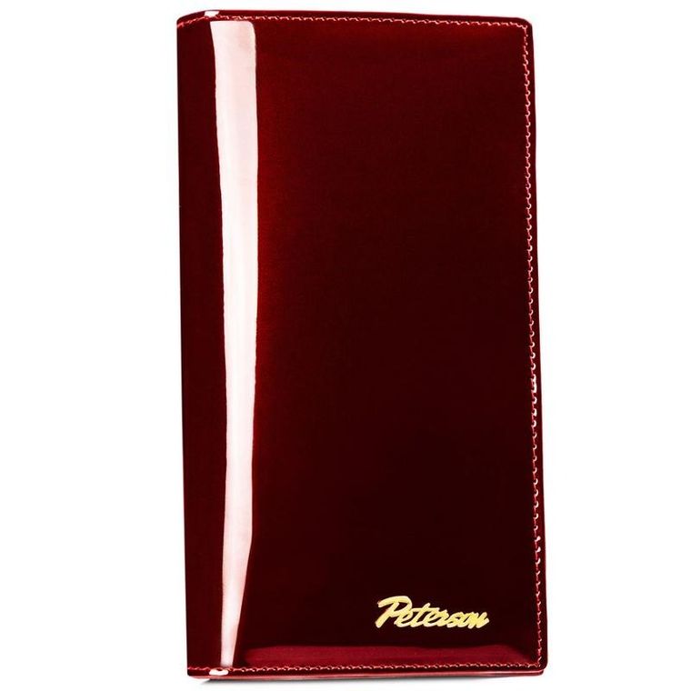 Portfel, czerwony, skórzany, Peterson