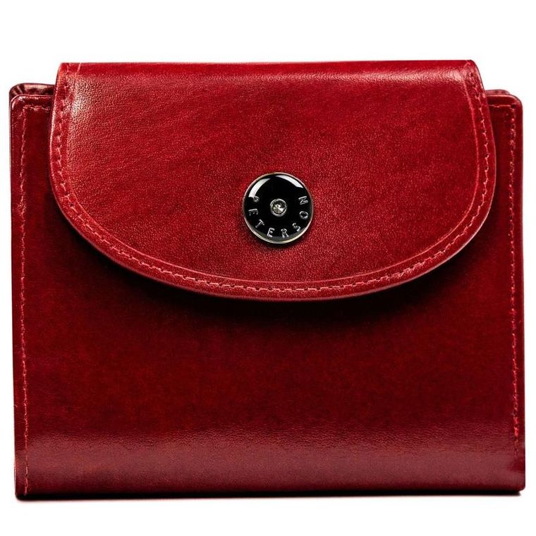 Portfel, czerwony, skórzany, Peterson