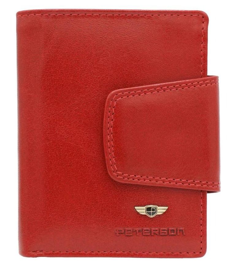 Portfel, czerwony, skórzany, RFID, Peterson