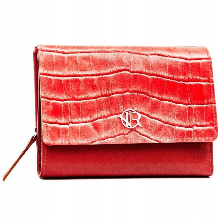 Portfel, czerwony, skórzany, Rovicky