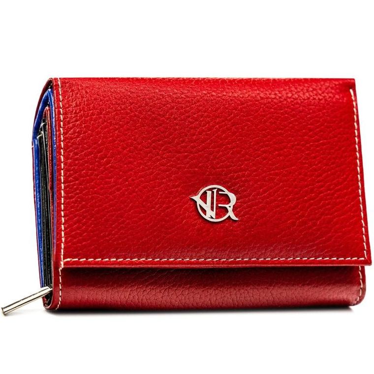 Portfel, czerwony, skórzany, Rovicky