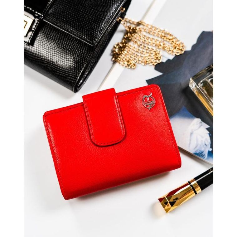 Portfel, czerwony, skórzany, Rovicky