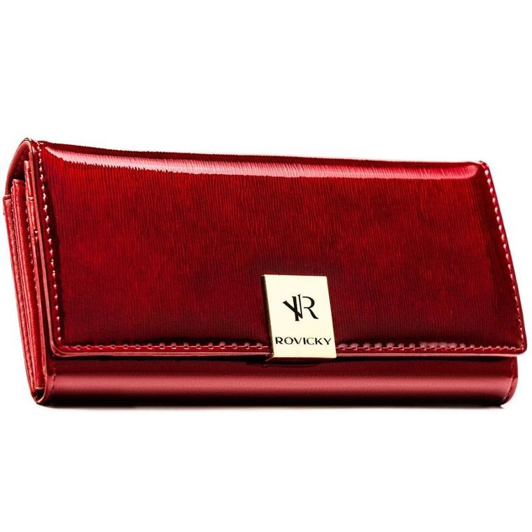 Portfel, czerwony, skórzany, Rovicky