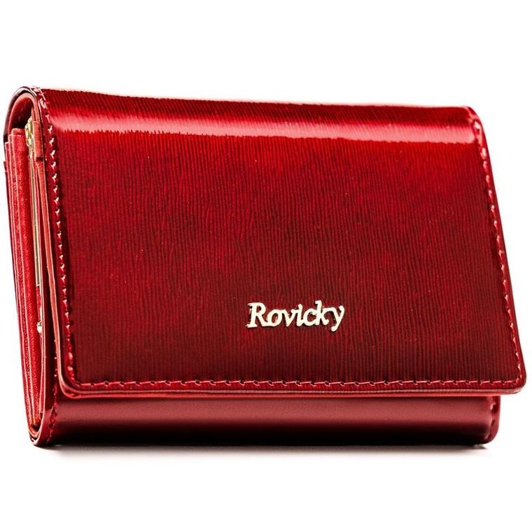 Portfel, czerwony, skórzany, Rovicky