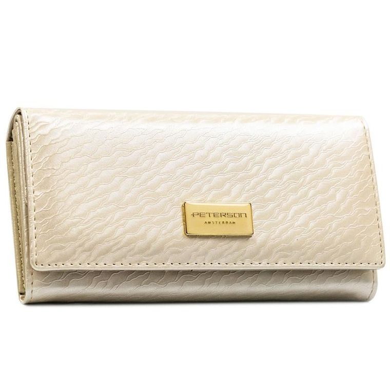 Portfel, ecru, Peterson