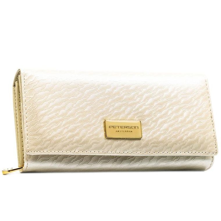 Portfel, ecru, RFID, Peterson