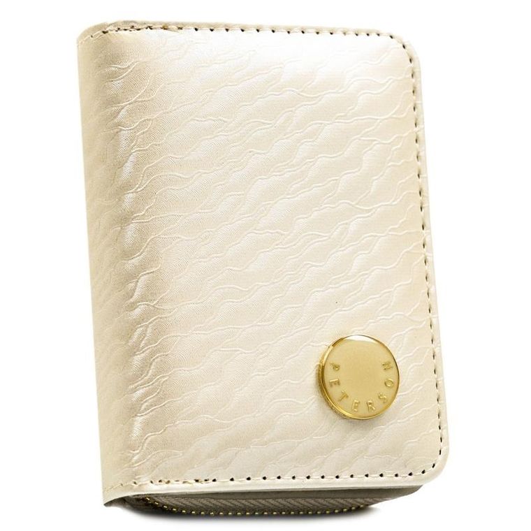 Portfel, ecru, skóra naturalna i ekologiczna, Peterson