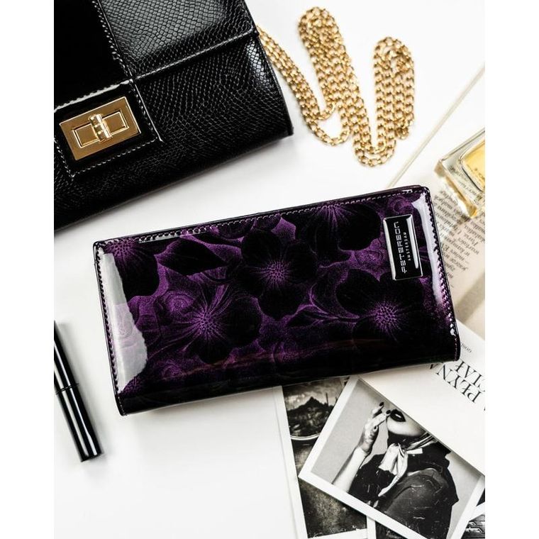 Portfel, fioletowy, RFID, Peterson