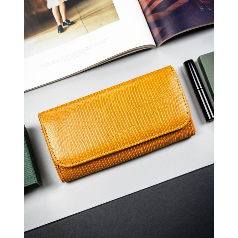 Portfel, jasnobrązowy, skóra ekologiczna, 4U Cavaldi